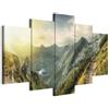 BD XXL B&D XXL - Quadri Moderni per Camera da Letto Matrimoniale, Natura 100x50cm | Chiodi Inclusi, 5 Pezzi, Quadro Moderno, Murale Arte, Stampe da Parete, Resistenti Allo Sbiadimento, Produzione Europea