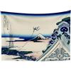 YONGFOTO Arazzo da Parete Giapponese Monte Fuji 36 Viste Camera Tappezzerie Asakusa Hongan-Ji Tempio di capitale orientale Montagna Muraria Japones Poster Pittura Tradizionale Hokusai 150x100cm