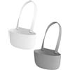 FIBOUND 2 Pezzi Porta Spugna Sospeso, Cestino Sospeso Scolapiatti Cucina, Supporto Spugne Appendere Lavello, Borse Lavello Cucina, Mantenere Spugne, Asciugamani e Saponi Asciutti (Bianco+Grigio Scuro)