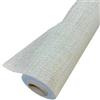 Generico Rotolo Bobina di JUTA Yuta Naturale o colorata 48-50 cm x 5 yards 4.60 metri VARI COLORI (Bianco con Lurex)