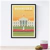 Nacnic Washington Blade. stile vintage. colori Poster città. Ad United States Dimensioni A4