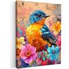 MuchoWow© Quadro Moderno Soggiorno Decorazioni Da Parete Quadri Su Tela Da | 50x70 cm - Salotto Grandi Foto Con Cornice Stampe Su Tela Camera Da Letto Graffiti - Uccello - Fiori - Strada