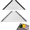 CZMTBO Scolapiatti triangolari, scolapiatti arrotolabili, telaio in acciaio inox, scolapiatti multiuso per lavello della cucina, angoli lavello (nero e grigio)