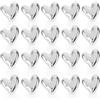 Nilioyul 20 magneti a forma di cuore 3D, per frigorifero, per cucina, lavagna magnetica, calendario, ufficio (argento)