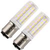 PYRJIN B15 Led Lampadine 5W, Ba15d Macchina Da Cucire A Baionetta Lampadina, Ac 220V Bianco Caldo 3000K Equivalenti A 45W Bulbo Alogeno, Non-Dimmerabile (2 Pezzi)