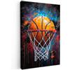 MuchoWow© Quadri Moderni Camera Da Letto Foto Quadro Con Cornice | 80x120 cm - Decorazioni Parete Soggiorno Stampa Su Tela Moderna Casa SalottoGraffiti - Pallacanestro - Sport - Neon - Street