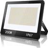 TASINUO Faretto LED da Esterno 200W 20000LM 6500K Faro LED Esterno 1 Pezzi | Lampada LED Esterno IP67 Impermeabile, 6500K Super Luminoso Luce di Sicurezza per Giardino Garage Cortile Ristorante