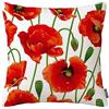 GSRONY Federa per cuscino con papaveri rossi, decorazione per la casa, 45,7 x 45,7 cm