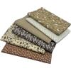 aufodara 6 Pezzi 50 x 80 cm Tessuto Artigianale Tessuti Tessuto Cotone Grande Stoffa Patchwork Cucito Creativo Stoffe a Metro Materiali per Hobby Creativi Fatto a Mano (Marrone)