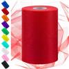 Swpeet 6 Pollice da 100 Yards Red Tulle Tessuto Roll, Tessuto Bobina Tulle Nastro, Netting Poliestere Bobina Ideale per DIY Handmade Festa di Compleanno Decorazioni Matrimoniali Forniture