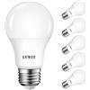 LVWIT Lampadina LED E27 8W, Equivalenti a 60W, Luce Bianca Calda 2700K, 806Lm, Consumo Basso, Risparmio Energetico, Non Dimmerabile, Pacco da 6