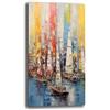 Printerland Quadro Moderno Soggiorno BARCHE A VELA REGATA MARE Quadri moderni da Parete Salone XXL grande Stampa su tela Canvas Decorazione Murale muro Arredo Camera da letto Cucina (50x100 cm, 4)