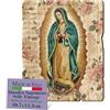F.LLI BONELLA FRATELLI BONELLA - Quadro Madonna di Guadalupe Sagomato Vintage in Legno di Pioppo - Madonna da Letto 10.7 x 13.3 cm - 100% Made in Italy