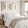 Uixxducc Set di 3 Immagini Moderne Fiori Aesthetic Immagini Beige Quadri per Soggiorno Camera da Letto Decorazione da Parete Poster senza Cornice Stampa su Tela