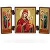 NKlaus - Madre di Dio che ascolta velocemente - Trittico di icone cristiane - Skoroposlushnica - legno d'altare da viaggio 36171