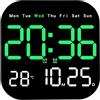 KHIronHive Grande orologio da parete digitale a LED con telecomando, temperatura, data, visualizzazione del giorno della settimana, luminosità regolabile, display chiaro dell'ora per soggiorno, ufficio, -18,5 x