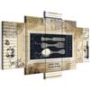 BD XXL B&D XXL - Quadri Moderni per Camera da Letto Matrimoniale, CUCINA 200x100cm | Chiodi Inclusi, 5 Pezzi, Quadro Moderno, Pannelli Decorativi per Pareti, Decorazione da Parete, Resistenti Allo Sbiadimento