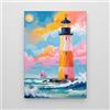 Giallobus - Quadro - 31 - Il faro e il mare - Tela Canvas Telaio Standard - 35L x 50l cm - Pronto da appendere - Quadri moderni per la casa