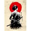 HMDKHI Empire Interactive - Poster giapponese Bushido, personaggi giapponesi di Ninja Samurai, poster Fuji con cornice (JP-08, 1 pezzi, 20 x 30 cm)