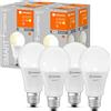 LEDVANCE Lampada LED intelligente con tecnologia WiFi, attacco E27, dimmerabile, bianco caldo (2700 K), sostituisce le lampade a incandescenza con 60W, SMART+ WiFi Classic dimmerabile, confezione da 4
