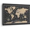 ARTTOR Quadro su Tela 70x50 cm Stampe da Parete Mappa del Mondo Marino - 5430 | Mondo Mappa Vintage Quadro Decorativo Piccolo 1 pezzo Soggiorno Camera da Letto Arte da Parete Decorazione da Parete ARTTOR