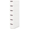 RELAX4LIFE Mobiletto Stretto con Cassetti, Carrello Contenitore Slim con Maniglie Estraibili e Ruote Incorporate, Organizzatore Multiuso Mobile per Soggiorno, Cucina, Bagno, Ufficio (con 6 cassetti)