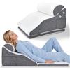 Normodic Cuscino a cuneo a forma di curva, ergonomico ortopedico per letto e divano, cuscino a cuneo regolabile, in schiuma ad alta densità, cuscino da lettura per sollevare le gambe, perfetto cuscino per la