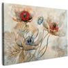 MuchoWow© Quadri Con Cornice Decorazione Quadri Per Camera Da Letto | 90x60 cm - Quadretti Da Parete Moderni Quadro Moderno Soggiorno Grande Foto Su Tela Fiori - Beige - Moderno - Illustrazione