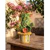 Generico Piantina vaso ficodindia decorativo in ceramica di Caltagione realizzato a mano (ARANCIO)