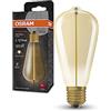 OSRAM Lampada LED Vintage 1906 Classic Edison FIL, E27, oro, 2.2W, 120lm, 2700K, luce bianca calda, filamento magnetico, basso consumo energetico, lunga durata