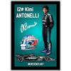 Generic Poster Kimi Antonelli F1 A3 - Arte da parete #12 Andrea Kimi Racing - Stampa 2026 Mercedes W17 Formula 1 - Decorazione da parete con frecce argentate - Casco F1 e auto da corsa - Regalo per fan del