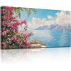 MHARTK66 Quadri Moderni Soggiorno Grandi, 50x100 cm Stampe da Parete Fiori Marini Sulla Riva, Quadro Camera da Letto Su Tela Decorazioni Parete Bagno Ufficio Sala Da Pranzo
