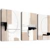 HALFLEMART 3Pcs Stampa su tela Con Cornice Linee Geometriche Astratto Pittura Kaki Beige Nero Minimalista Quadri su tela Quadri Moderni Soggiorno Camera da Letto Corridoio Stampe da Parete 40x60cm x3pcs