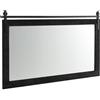 HOMASIS Specchio da Parete Moderno, Cornice in Legno, Grande e Rettangolare, Specchio Decorativo da Muro per Bagno, Salotto, Corridoio, Camera da Letto (Nero, 100 x 66 x 1,7 cm)