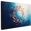 MuchoWow© Quadro Moderno Soggiorno Decorazioni Da Parete Quadri Su Tela Da | 30x20 cm - Salotto Grandi Foto Con Cornice Stampe Su Tela Camera Da Letto Mare - Pesci - Dinamico - Colorato