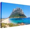 Wallazz Quadro su Tela Sardegna - Quadri Moderni Soggiorno - Cagliari, Sassari, Olbia, Alghero, Porto Torres, Maddalena - Stampa su Tela Canvas HD - Quadro Moderno Soggiorno - 50x100cm