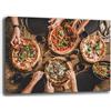 Printerland Quadri Moderni PIZZA Pizzeria Ristorante PUB Quadro moderno su tela da Parete XXL grande Stampa su tela canvas Sala Pranzo Decorazione Murale muro Arredo Cucina (50x70 cm, 6)