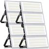 YIQIBRO Faretto LED da Esterno 400W 40000LM 4 in 1 Faro LED Esterno,2 Pezzi | IP67 Impermeabile Lampade LED con Trasformatore, 6500K Bianco Freddo Luce LED Esterno Per Giardino Garage Fabbrica Stadio