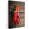 MuchoWow© Quadri Moderni Soggiorno Poster Da Parete Decorazioni Muro | 20x30 cm - Salotto Quadro Grande Foto Con Cornice Stampe Su Tela Camera Da LettoCucina - Pepe - Legno - Spezie - Erbe - Rosso