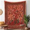 Craft Trade Arancia Elefante Arazzo Telo da Parete Indiano Arazzi Appeso al Muro Boho Tapestry per Della Casa Soggiorno e Camera da Letto- 127 x 152 cm