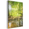 MuchoWow© Elemento Feltro Interni Moderni Soggiorno Pannello Creativo | 70x100 cm - Camera Arredo Cornice Bosco - Paesaggio - Acqua - Alberi - Sole - Verde - Natura