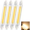 Homesally Lampadina LED R7S 118mm 20W Dimmerabile, Lampadina Lineare a Filamento COB, Tipo Chip, Luce a Doppia estremità, Sostituzione Alogena 200W, 360 Gradi per Proiettore,Warm White,118mm 20W 4Pcs