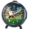 ATRIUM Sveglia per bambini ragazzi Scorer Stadio, blu scuro, verde, nero, analogico, al quarzo, senza ticchettio, con luce e snooze A932-5