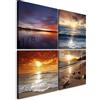 murando - Set di Quadri Moderni Soggiorno, Tramonto Oceano Paesaggio, 40x40 | (4 pz. 20x20 cm ognuno), Quadro Moderno, Stampa su Tela, Componibili, Resistenti Allo Sbiadimento, Produzione Europea