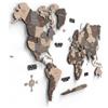 Giallobus - Planisfero in Legno - Mappa del Mondo 3D - Legno MDF - 161L x 94l cm - 01 - Natural Wood - Decorazione Parete - Legno MDF Multilivello - Soggiorno Ufficio Camera
