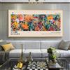 lianyibo Yayoi Kusama Canvas Wall Art Poster di arte astratta giapponese Yayoi Kusama Canvas Wall Painting per soggiorno Poster 60x120cm cornice