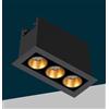 TEKHOME Faretto LED da Incasso Rettangolare Nero 6W, 3 Spot, CRI ≥90, Fascio 24°, Alluminio, Faretti da Incasso per Cartongesso e Controsoffitto, 3000K/4000K/6500K, 1 Pezzo, XTD-3-N