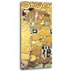 Printerland Quadro Moderno verticale Klimt Abbraccio Quadri moderni da Parete XXL grande Stampa su tela Canvas Decorazione Murale muro Soggiorno Arredo Camera da letto Cucina (50x100 cm, Klimt1)