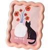 Generic Cornice per foto smerlata floreale rosa carina estetica ondulata da | Vivace cornice curva con accento floreale per parete e scrivania, ideale per famiglia, laurea e regali di nozze