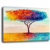 Printerland Quadro Moderno ALBERO della VITA Colori Astratto Quadri moderni soggiorno da Parete XXL grande Stampa su tela Canvas Decorazione Murale muro Arredo Camera da letto Cucina (70x100 cm, 11)